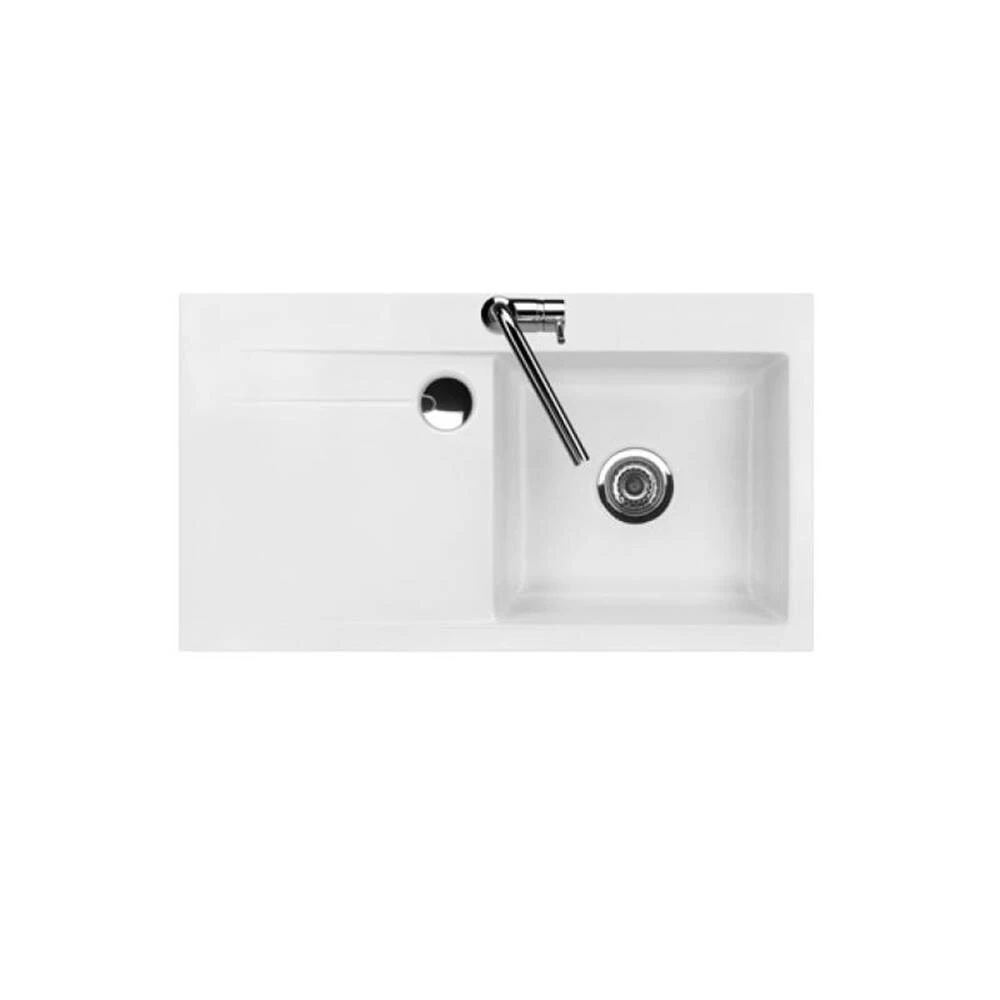 Systemceram Einbauspüle KeraDomo STEMA 90 F Flächenbündig Becken Rechts 1 Systemceram Einbauspüle KeraDomo STEMA 90 F Flächenbündig Becken Rechts