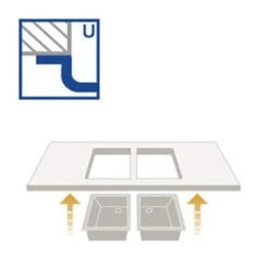 Systemceram Unterbauspüle KeraDomo MERA 60 U/g (mit Geschliffener Oberseite) 6 Systemceram Unterbauspüle KeraDomo MERA 60 U/g (mit Geschliffener Oberseite) -Spulen Pro Verkauf systemceram unterbauspuele keradomo mera 60 u g mit geschliffener oberseite3