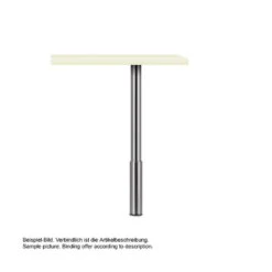 Trampolo 1 Rund, Stützfuß, Schwarz Matt