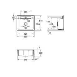 Villeroy & Boch Einbaubecken Siluet 60 S 7 Villeroy & Boch Einbaubecken Siluet 60 S -Spulen Pro Verkauf villeroy boch einbaubecken siluet 60 s3