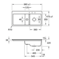 Villeroy & Boch Einbauspüle Flächenbündig Subway 60 Flat Becken Rechts -Spulen Pro Verkauf villeroy boch einbauspuele flaechenbuendig subway 60 flat becken rechts3