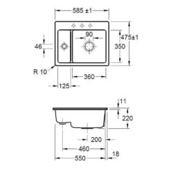 Villeroy & Boch Einbauspüle Flächenbündig Subway 60 XM Flat -Spulen Pro Verkauf villeroy boch einbauspuele flaechenbuendig subway 60 xm flat3