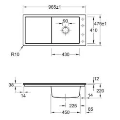 Villeroy & Boch Einbauspüle Flächenbündig Timeline 60 Flat -Spulen Pro Verkauf villeroy boch einbauspuele flaechenbuendig timeline 60 flat3