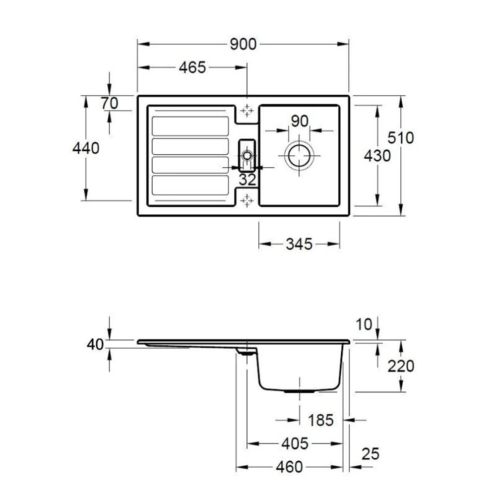 Villeroy & Boch Einbauspüle Flavia 50 2 Villeroy & Boch Einbauspüle Flavia 50 – Bild 2