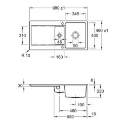 Villeroy & Boch Einbauspüle Siluet 60 R Flat Flächenbündig -Spulen Pro Verkauf villeroy boch einbauspuele siluet 60 r flat flaechenbuendig3