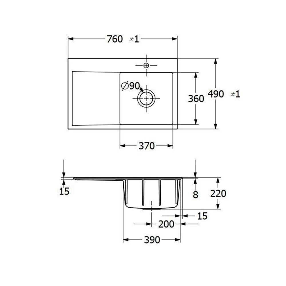 Villeroy & Boch Einbauspüle Subway Style 45 Flat Flächenbündig Becken Rechts 4 Villeroy & Boch Einbauspüle Subway Style 45 Flat Flächenbündig Becken Rechts – Bild 4