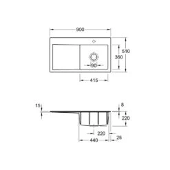 Villeroy & Boch Einbauspüle Subway Style 50 Becken Rechts -Spulen Pro Verkauf villeroy boch einbauspuele subway style 50 becken rechts3