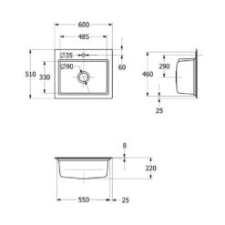 Villeroy & Boch Einbauspüle Subway Style 60 S Mit Abtropfgitter In Anthracite -Spulen Pro Verkauf villeroy boch einbauspuele subway style 60 s mit abtropfgitter in anthracite4