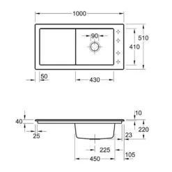 Villeroy & Boch Einbauspüle Timeline 60 -Spulen Pro Verkauf villeroy boch einbauspuele timeline 603