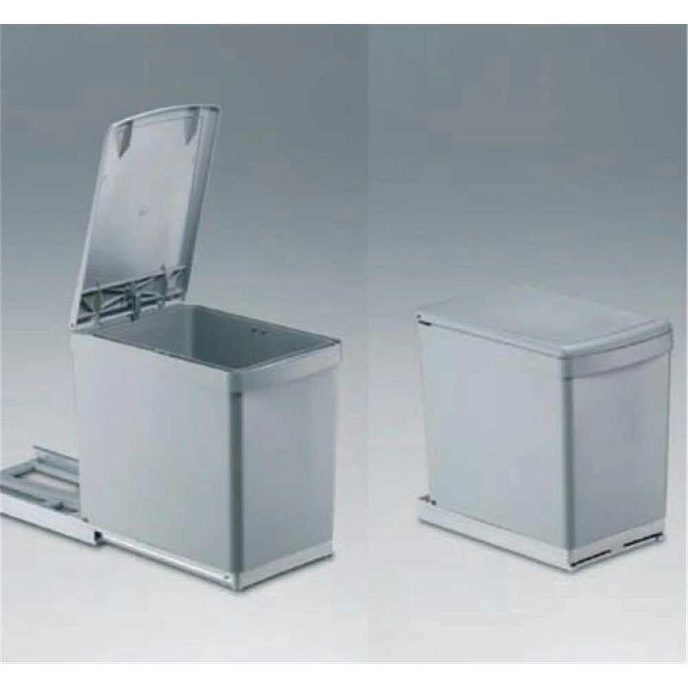 WESCO 755280-85 Einbau Abfallsammler 30 DT Single, 16 L , Alugrau 2 WESCO 755280-85 Einbau Abfallsammler 30 DT Single, 16 L , Alugrau – Bild 2