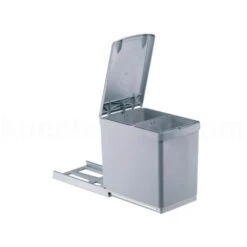 WESCO 755283-85 Einbau Abfallsammler Duo 30, Alugrau