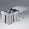 WESCO 757711-85 Einbau Abfallsammler Bio-Quartett 40 DT, Alugrau