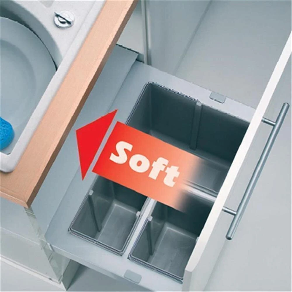 WESCO 839702-11 Einbau Abfallsammler Pullboy Soft 60 SW (2x29 Liter) 2 WESCO 839702-11 Einbau Abfallsammler Pullboy Soft 60 SW (2x29 Liter) – Bild 2