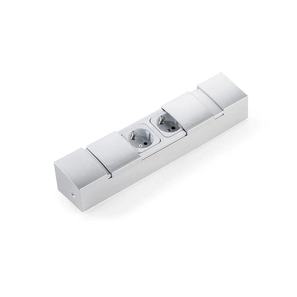 WIPO Doppel-Elektrobox, Steckdosen-Element Für Die Arbeitsplatte 1 WIPO Doppel-Elektrobox, Steckdosen-Element Für Die Arbeitsplatte