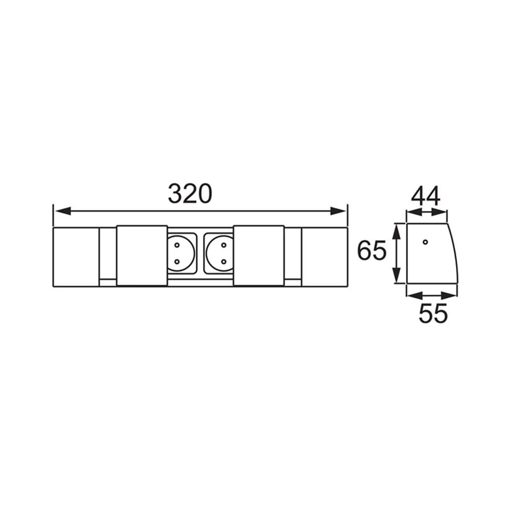 WIPO Doppel-Elektrobox, Steckdosen-Element Für Die Arbeitsplatte 2 WIPO Doppel-Elektrobox, Steckdosen-Element Für Die Arbeitsplatte – Bild 2